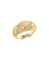 Effy Fine Jewelry Silver 0.33 Ct. Tw. Zircon Ring In Gold