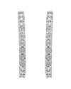 Effy Fine Jewelry Silver 0.43 Ct. Tw. Diamond Earrings In Metallic