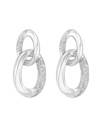 Effy Fine Jewelry Silver 0.44 Ct. Tw. Diamond Earrings In Metallic