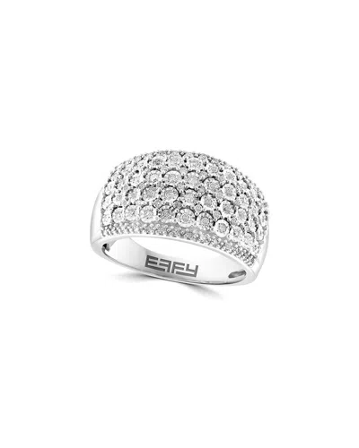 Effy Fine Jewelry Silver 0.49 Ct. Tw. Diamond Ring In Metallic