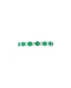 Effy Fine Jewelry Silver 0.57 Ct. Tw. Diamond & Emerald Ring In Green