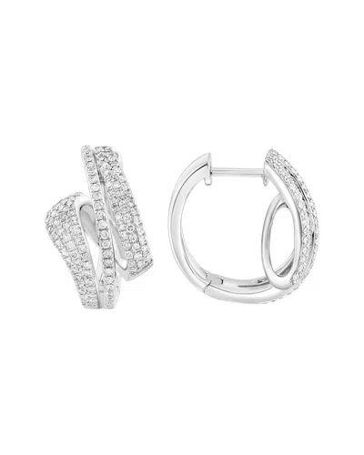 Effy Fine Jewelry Silver 0.76 Ct. Tw. Diamond Earrings In Transparent