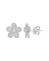 Effy Fine Jewelry Silver 0.80 Ct. Tw. Lab-grown Diamond Earrings In White