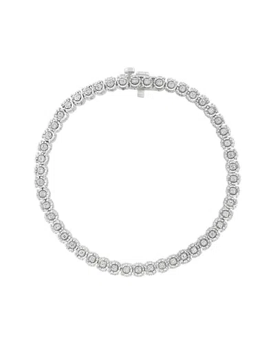 Effy Fine Jewelry Silver 0.94 Ct. Tw. Diamond Bracelet In Metallic