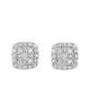 Effy Fine Jewelry Silver 0.96 Ct. Tw. Diamond Earrings In Metallic