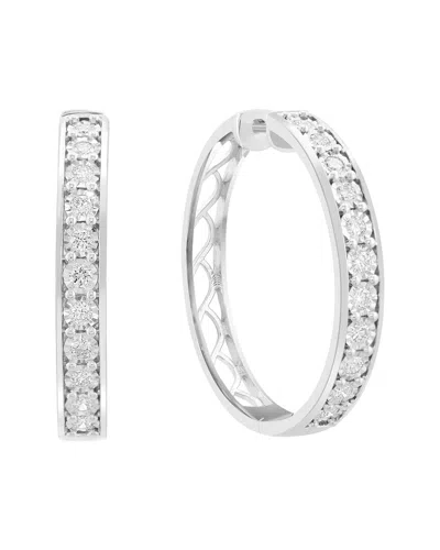 Effy Fine Jewelry Silver 0.97 Ct. Tw. Lab-grown Diamond Earrings In Metallic