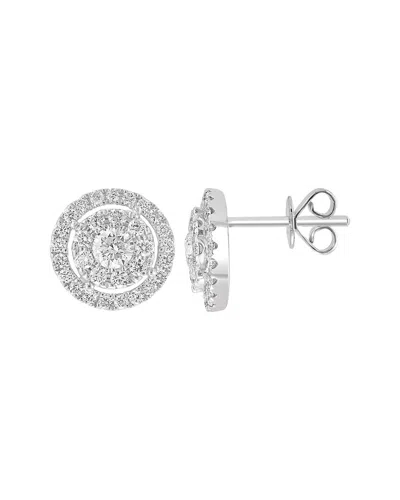 Effy Fine Jewelry Silver 0.97 Ct. Tw. Lab-grown Diamond Earrings In Metallic