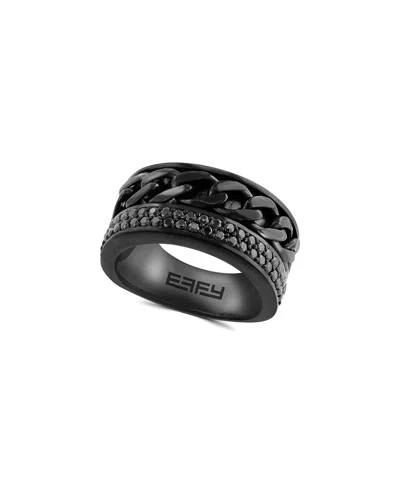 Effy Fine Jewelry Silver 1.00 Ct. Tw. Black Spinel Ring