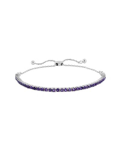Effy Fine Jewelry Silver 1.15 Ct. Tw. Amethyst Bracelet In Metallic