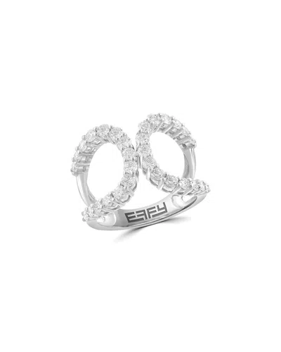 Effy Fine Jewelry Silver 1.47 Ct. Tw. Lab-grown Diamond Cz Ring