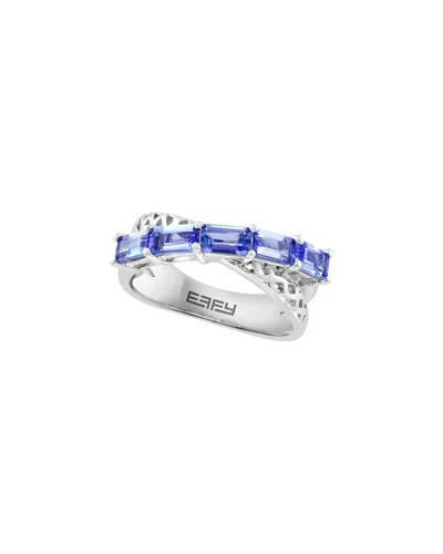 Effy Fine Jewelry Silver 1.52 Ct. Tw. Tanzanite Ring In Metallic