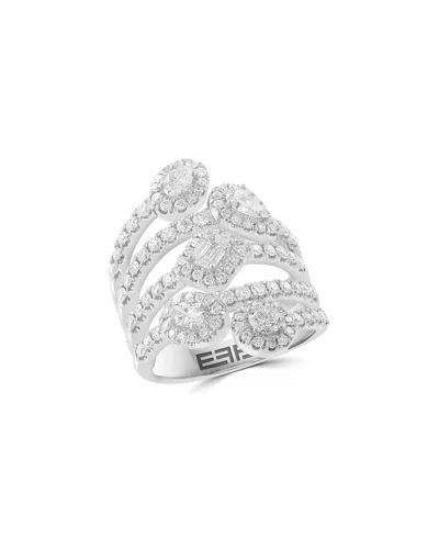Effy Fine Jewelry Silver 1.97 Ct. Tw. Lab-grown Diamond Cz Ring