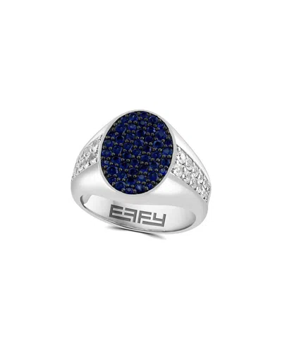 Effy Fine Jewelry Silver 2.52 Ct. Tw. Sapphire, White Sapphire Ring