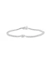 Effy Fine Jewelry Silver 2.96 Ct. Tw. Lab-grown Diamond Bracelet In Metallic