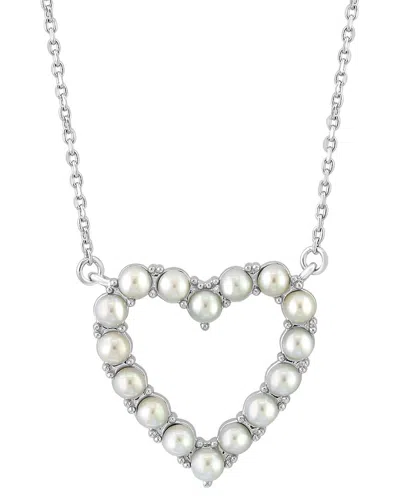 Effy Fine Jewelry Silver 3mm Pearl Necklace In Metallic