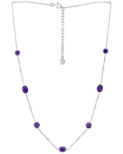 Effy Fine Jewelry Silver 4.30 Ct. Tw. Amethyst Necklace In Purple