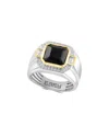 Effy Fine Jewelry Silver 4.55 Ct. Tw. Diamond & White Topaz, Onyx Ring