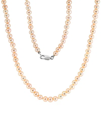 Effy Fine Jewelry Silver  5.5-6mm Pearl Necklace In Gold