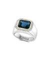 Effy Fine Jewelry Silver 6.28 Ct. Tw. Diamond & London Blue Topaz Ring