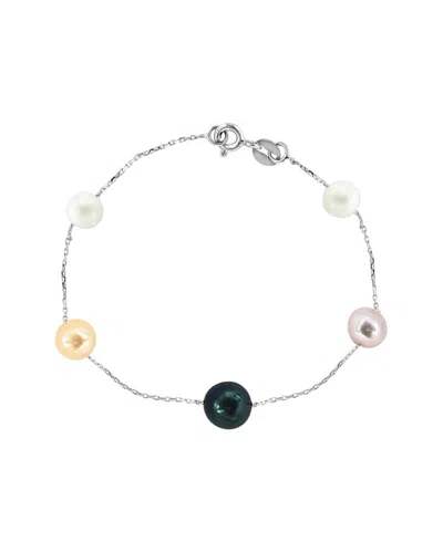 Effy Fine Jewelry Silver 6,6.5,7mm Mm Pearl Bracelet In Metallic