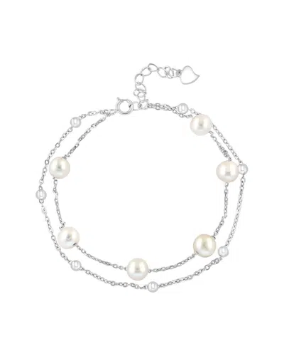 Effy Fine Jewelry Silver 6mm Pearl Bracelet In Metallic