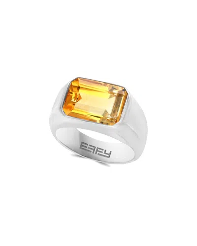 Effy Fine Jewelry Silver 7.00 Ct. Tw. Madera Citrine Ring