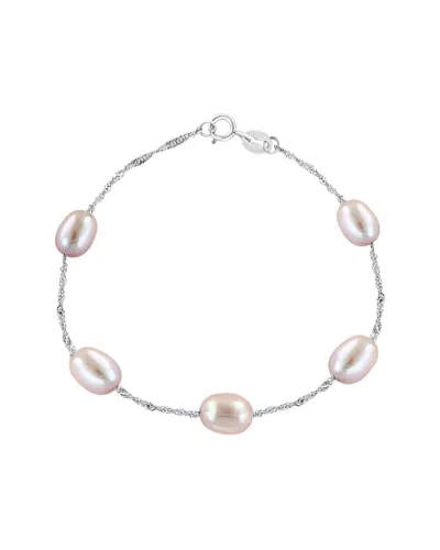 Effy Fine Jewelry Silver 7mm Mm Pearl Bracelet In Metallic