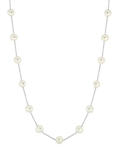 Effy Fine Jewelry Silver 7mm Pearl Necklace In Metallic