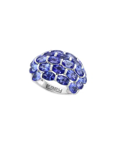 Effy Fine Jewelry Silver 8.84 Ct. Tw. Tanzanite Ring In Blue