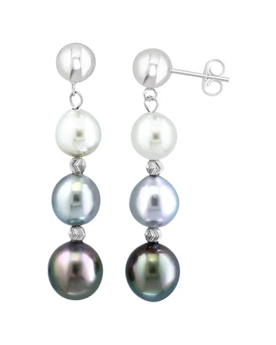 Effy Fine Jewelry Silver 8,9,9.5mm Pearl Earrings In Multi