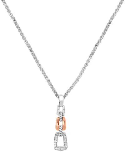Effy Fine Jewelry Silver & 18k 0.16 Ct. Tw. Diamond Necklace