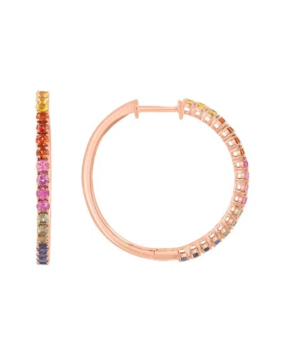 Effy Fine Jewelry 14k Rose Gold 1.04 Ct. Tw. Multi Sapphire Earrings