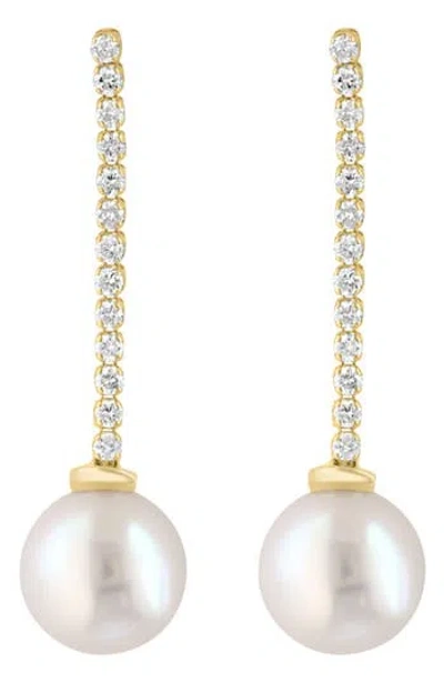 Effy Freshwater Pearl & Diamond Earrings In White