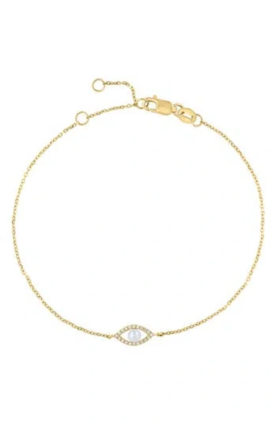 Effy Freshwater Pearl & Diamond Evil Eye Bracelet In Pink