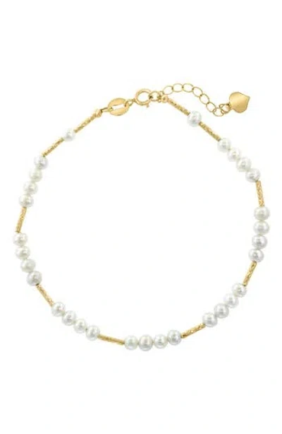 Effy Freshwater Pearl Beaded Chain Bracelet In Gold