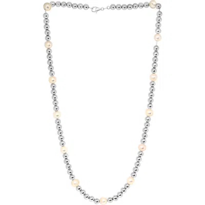 Effy Freshwater Pearl Beaded Necklace In White Gold