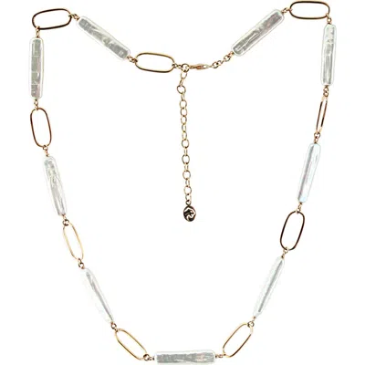 Effy Freshwater Pearl Chain Necklace In Metallic