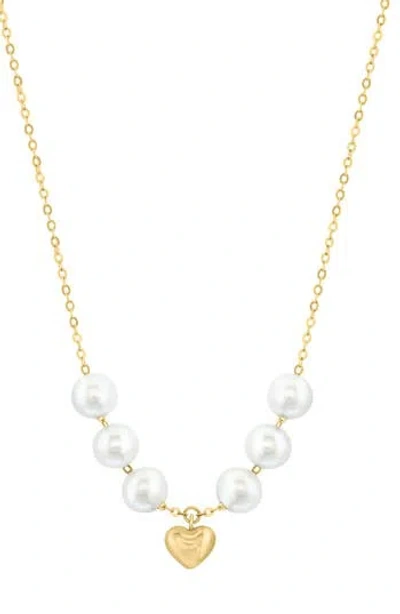 Effy Freshwater Pearl Heart Pendant Necklace In Neutral