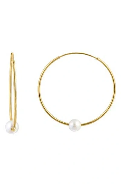 Effy Freshwater Pearl Hoop Earrings In White