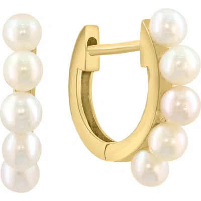 Effy Freshwater Pearl Huggie Hoop Earrings In Red