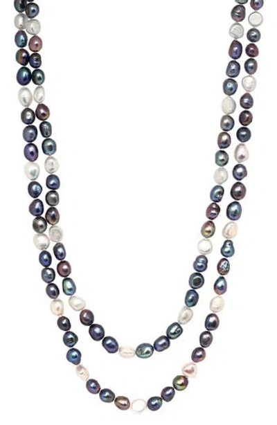 Effy Freshwater Pearl Layered Necklace In Grey