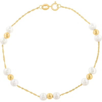 Effy Freshwater Pearl Station Bracelet In Gold