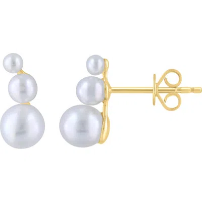 Effy Freshwater Pearl Stud Earrings In White