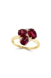 Effy Garnet & Diamond Ring In Red
