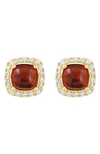 Effy Garnet Cabochon & Diamond Halo Stud Earrings In Neutral