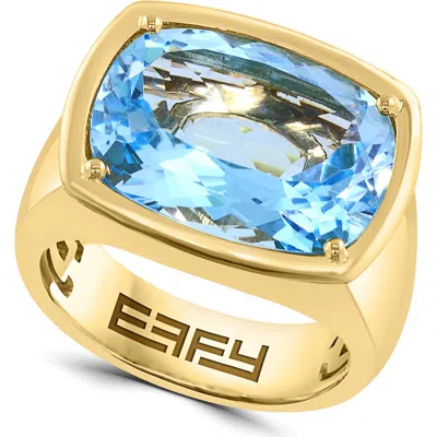 Effy Gold Plated Sterling Silver Cushion Cut Stone Statement Ring