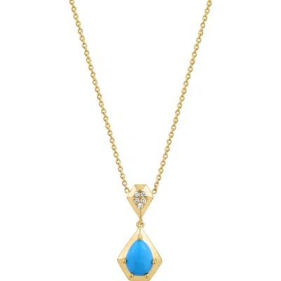 Effy Gold Plated Sterling Silver Diamond & Stone Pendant Necklace In Multi