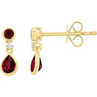 Effy Goldtone Plated Sterling Silver Drop Earrings In Red