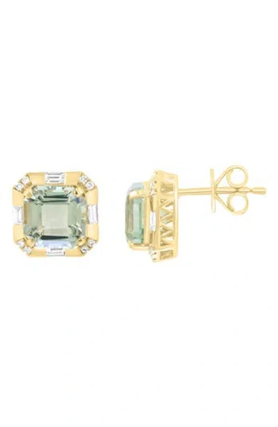 Effy Green Amethyst & Diamond Earrings