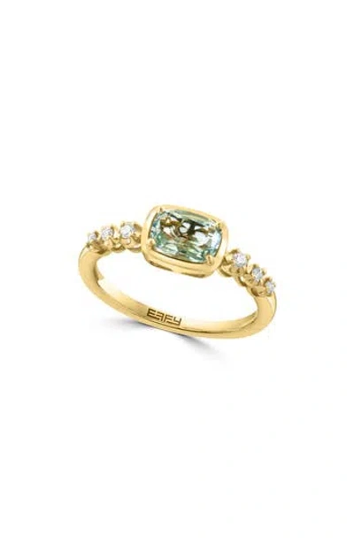 Effy Green Amethyst & Diamond Ring